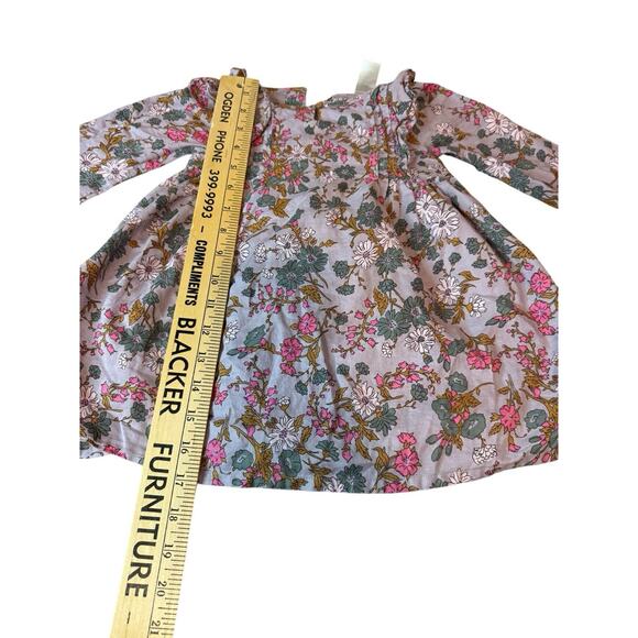 24M Oshkosh Baby Bgosh Purple Floral Flower Dress Spring - Picture 2 of 6